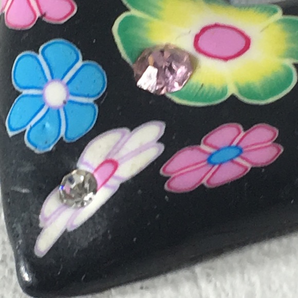 @Popup Show: 18KGP Mosaic Glass Rhinestone Heart Pendant - Picture 3 of 8